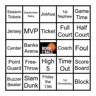 Joshua: Born 2 Ball Bingo Card