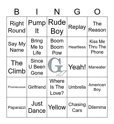 2000's Nostalgia Bingo Card