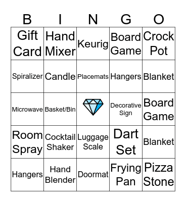 Kaitlyn's Bridal Shower Bingo Card