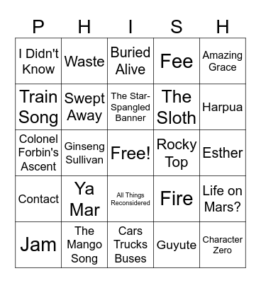 1996 Bingo Card