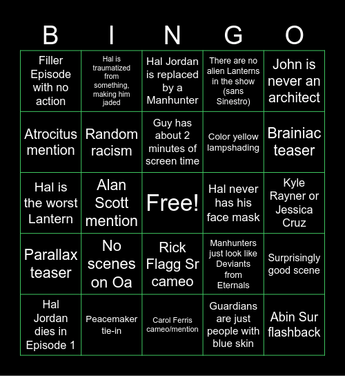 Lanterns Prediction Bingo Card