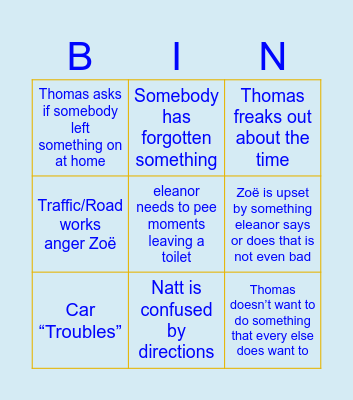 holiday bingo Card