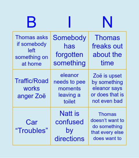 holiday bingo Card