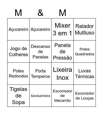 CHÁ DE PANELA Bingo Card