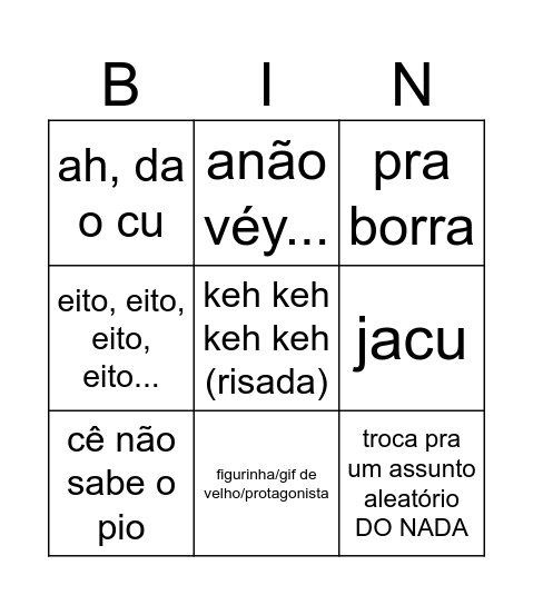 pablo chora Bingo Card