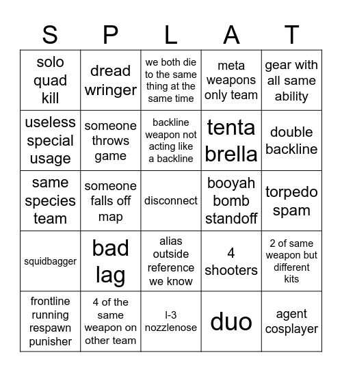 Anarchy Bingo Card
