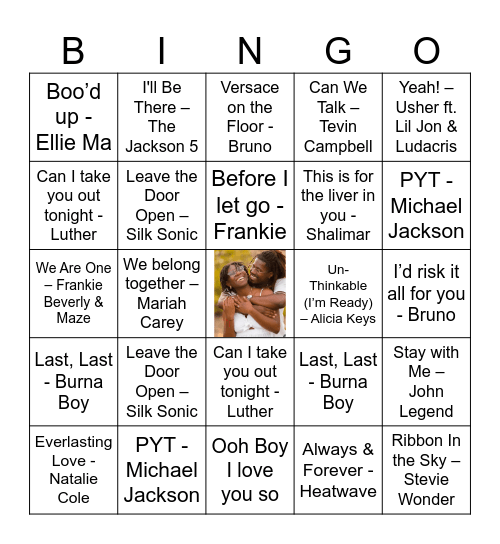 Music Bingo Card