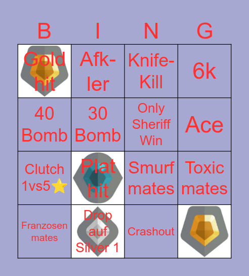 Crash Valo Bingo Card