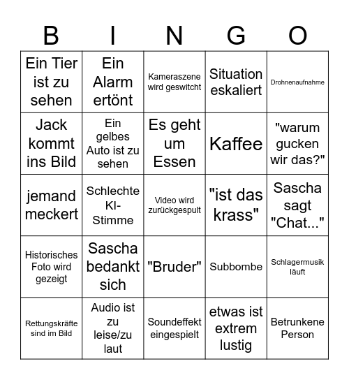 Doku Donnerstag Bingo Card