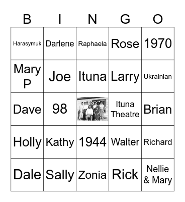 Family Bingo Card