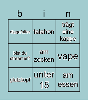 ome tv bingo Card