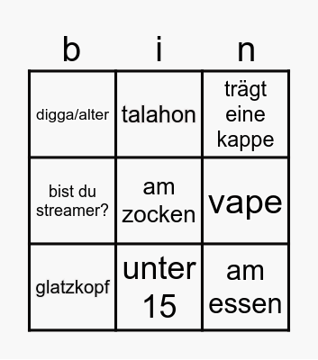 ome tv bingo Card