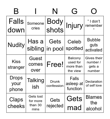 Rumor Has It Bingo Card
