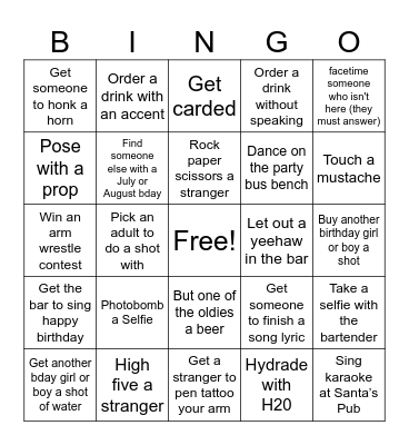 NASH BASH BINGO Card