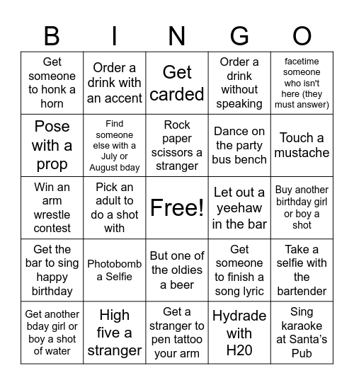 NASH BASH BINGO Card
