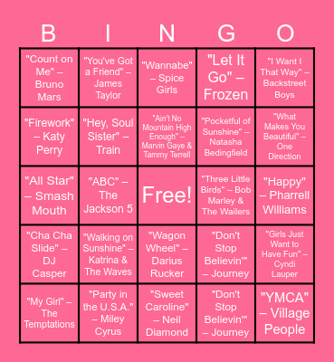✧MUSIC✧ Bingo Card