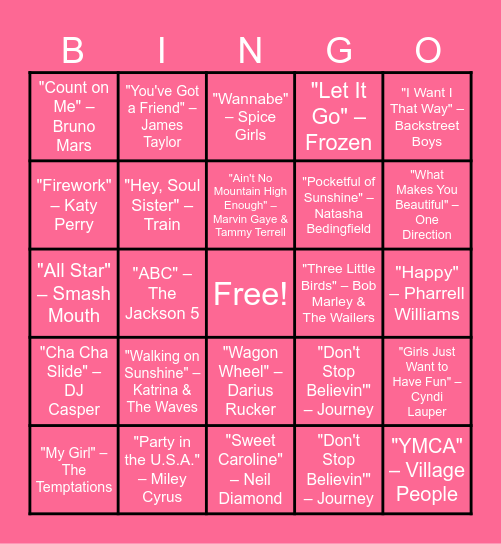 ✧MUSIC✧ Bingo Card