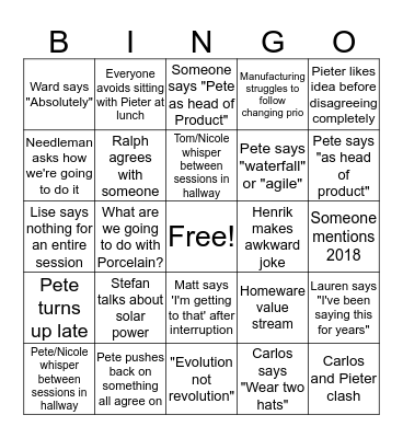 Offsite Bingo Card