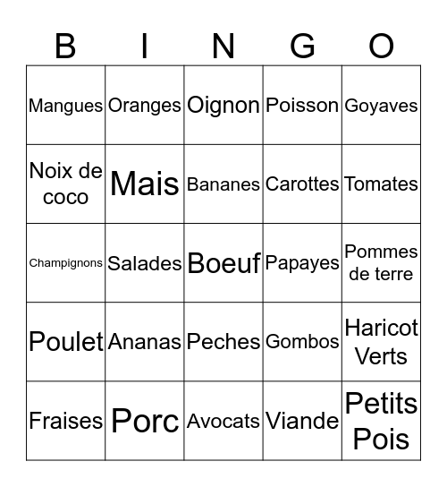 Bingo - Chapter 8 Vocabulary Bingo Card