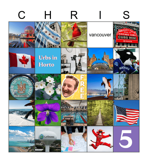 Chris's Big Move Bingo Card