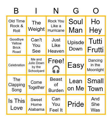 MUSIC BINGO at the Ann Arbor Eagles!  Forever Classics! 💃 Bingo Card