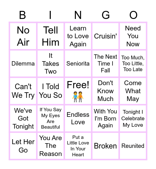 MUSIC BINGO at the Ann Arbor Eagles! 👯 Duets! 🕺💃 Bingo Card