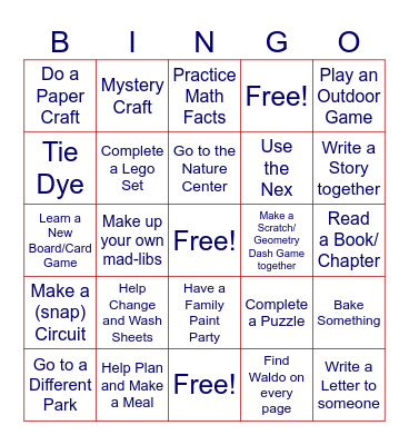 August Bonus Bingo Card