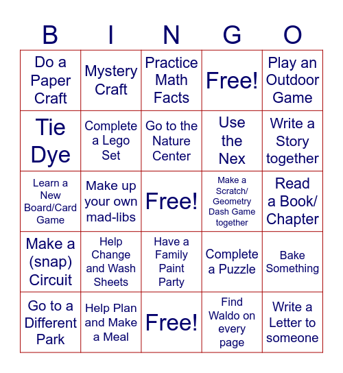 August Bonus Bingo Card