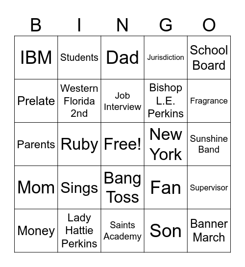 Women’s Night Bingo Card