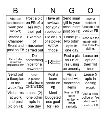 TEAM TIME BINGO  Bingo Card