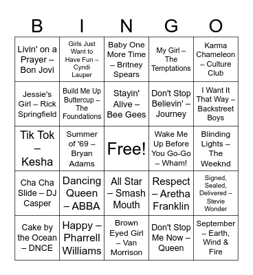 Everybody Knows This One! Bingo Card