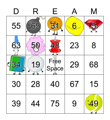 1-75 Bingo Card