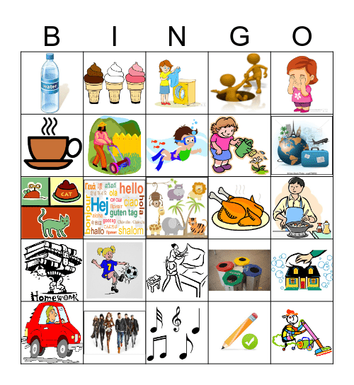 Modal Verben Bingo Card