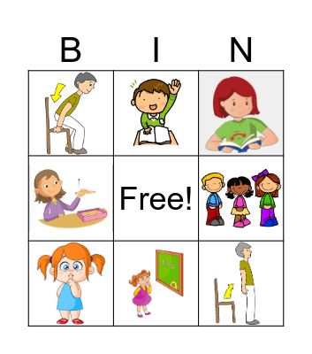 CLASSROOM ROUTINES Bingo Card
