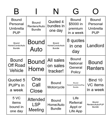 12 Live Bingo Bananza Bingo Card