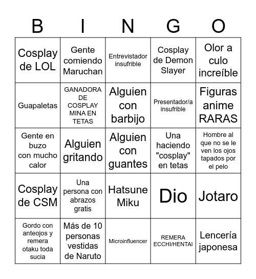 TokyoStage Bingo Card