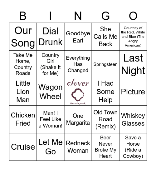 Country #vibes Bingo Card