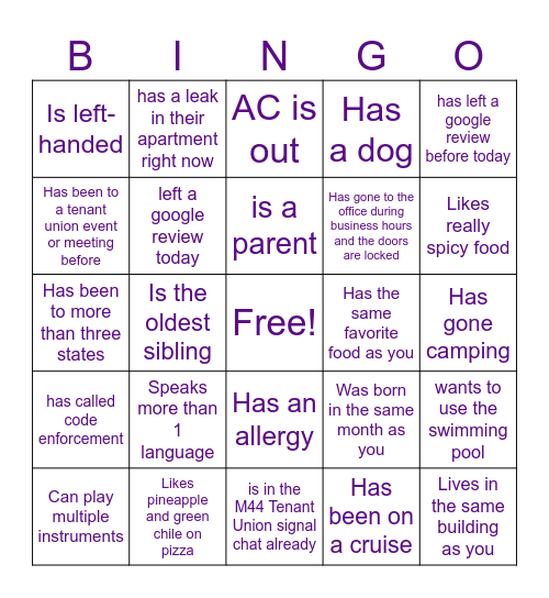 Icebreaker Bingo: Find Someone Who Bingo Card