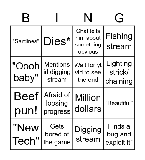 Skoottie Bingo Card