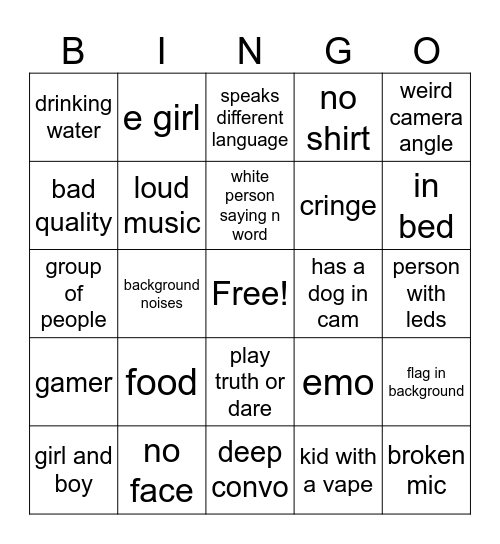 unmingle bingo board Bingo Card
