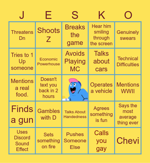 G Bingo Card