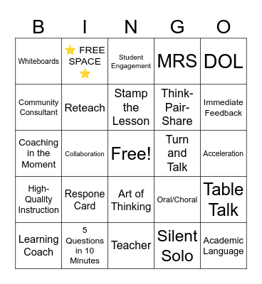 Space Bingo Card