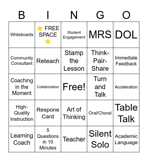 Space Bingo Card