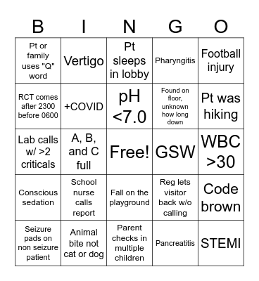 September Bingo Card