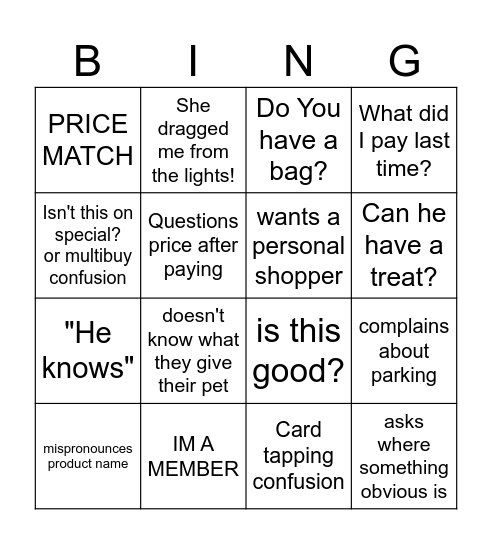Petbarn bingo II Bingo Card