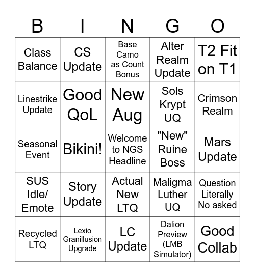 Headline 7/31/26 Bingo Card