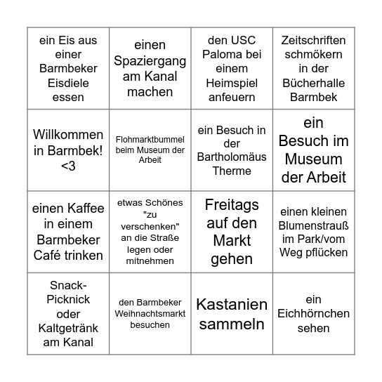 Barmbek Bingo Card