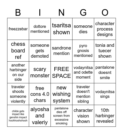 bingo Card