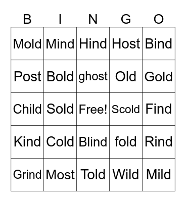 Exceptions Bingo Card
