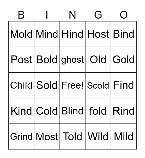 Exceptions Bingo Card